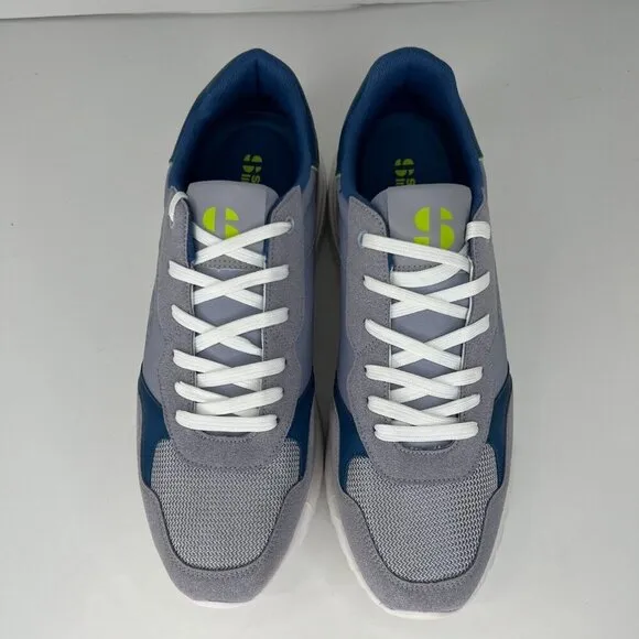 Sports Illustrated Mens Textile Gray Mesh Lace Up Low Top Size 12 Sneakers