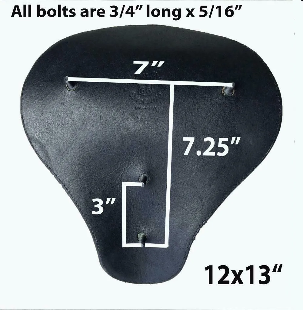 Spring Seat Chopper Harley Sportster Dyna Bobber Yamaha 12x13 Brn Tuck Roll Brn