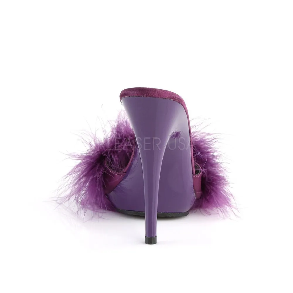 SS-POISE-501F Slide | Purple Genuine Satin