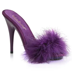 SS-POISE-501F Slide | Purple Genuine Satin