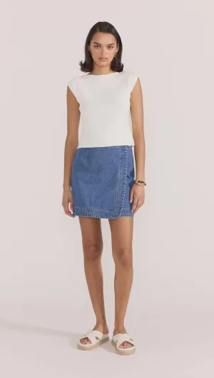 Staple The Label Avina Boat Neck Knit Top - White