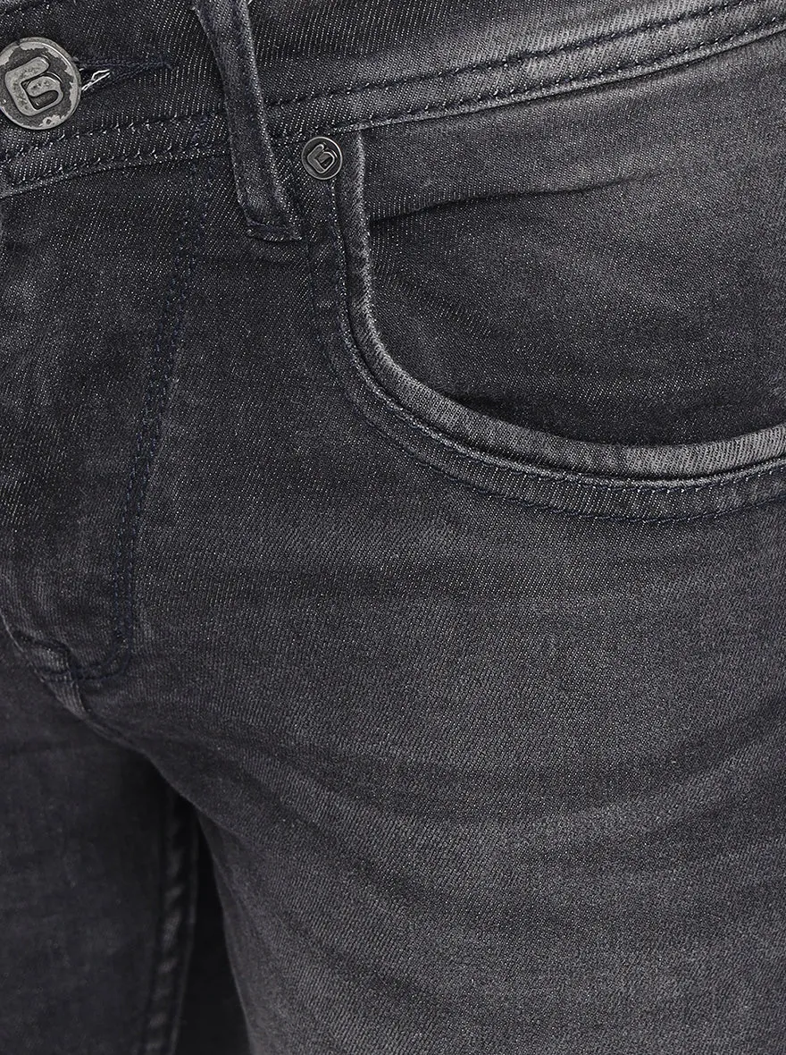 Steel Grey Washed Narrow Fit Jeans | Greenfibre