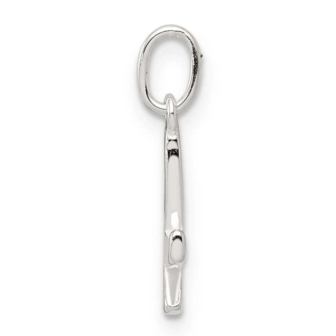 Sterling Silver Chain Slide Initial K Pendant