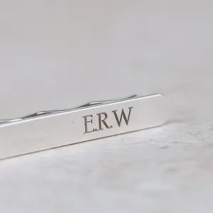 Sterling Silver Engraved Tie Slide