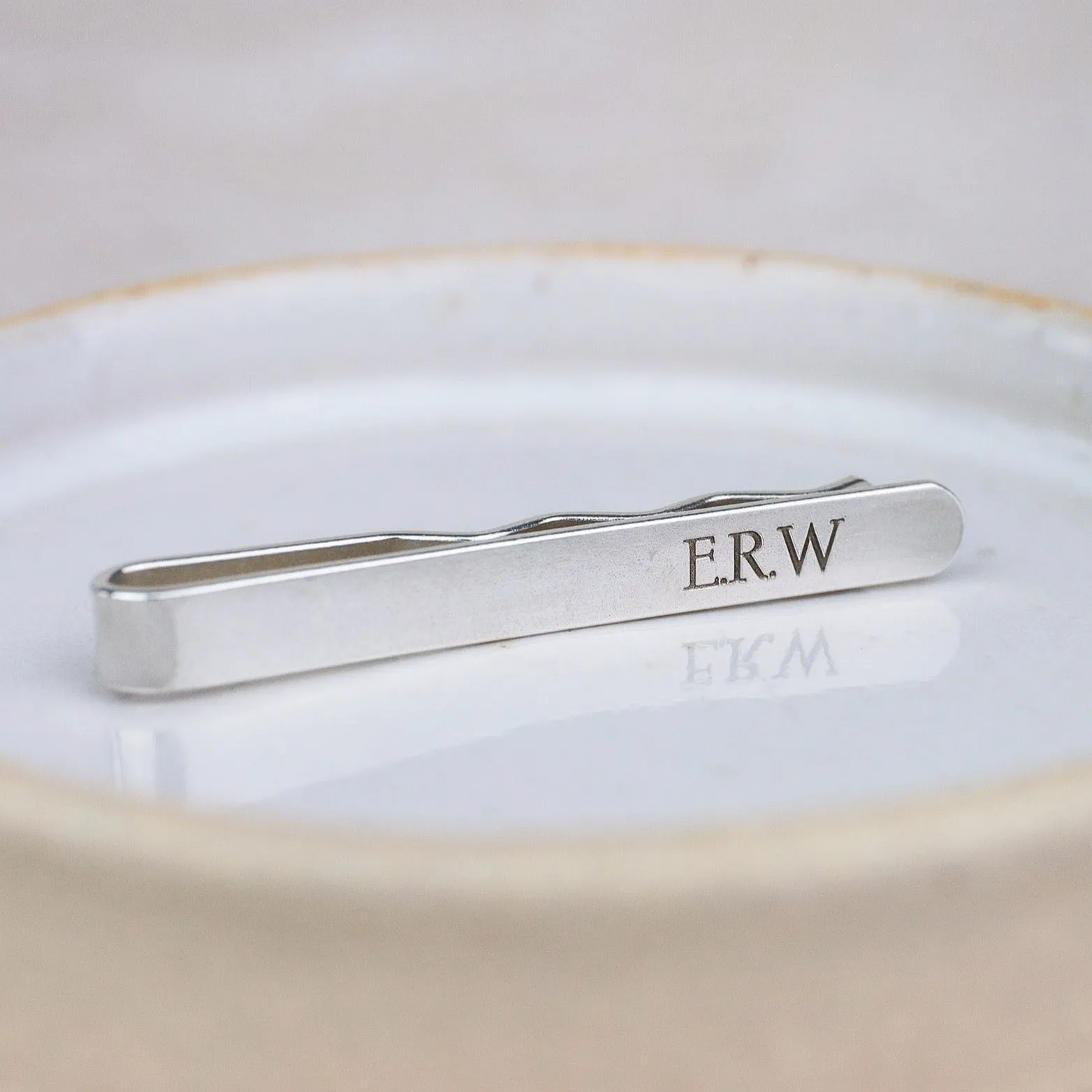 Sterling Silver Engraved Tie Slide