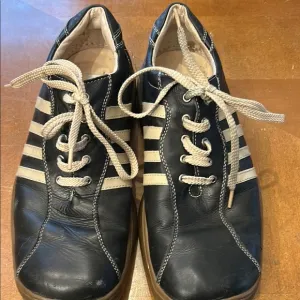 Steve Madden Black and White Lace-Up Sneakers