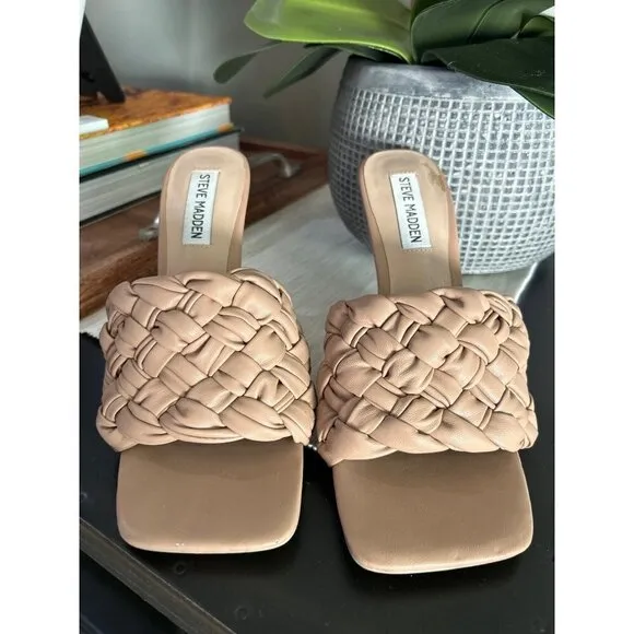 Steve Madden Jarina Heels Tan Womens Size 7.5