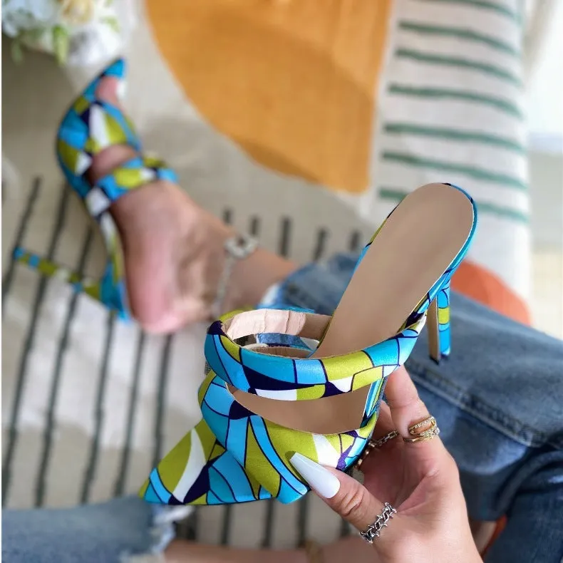 Stiletto Luxe Pointed Heel Slippers