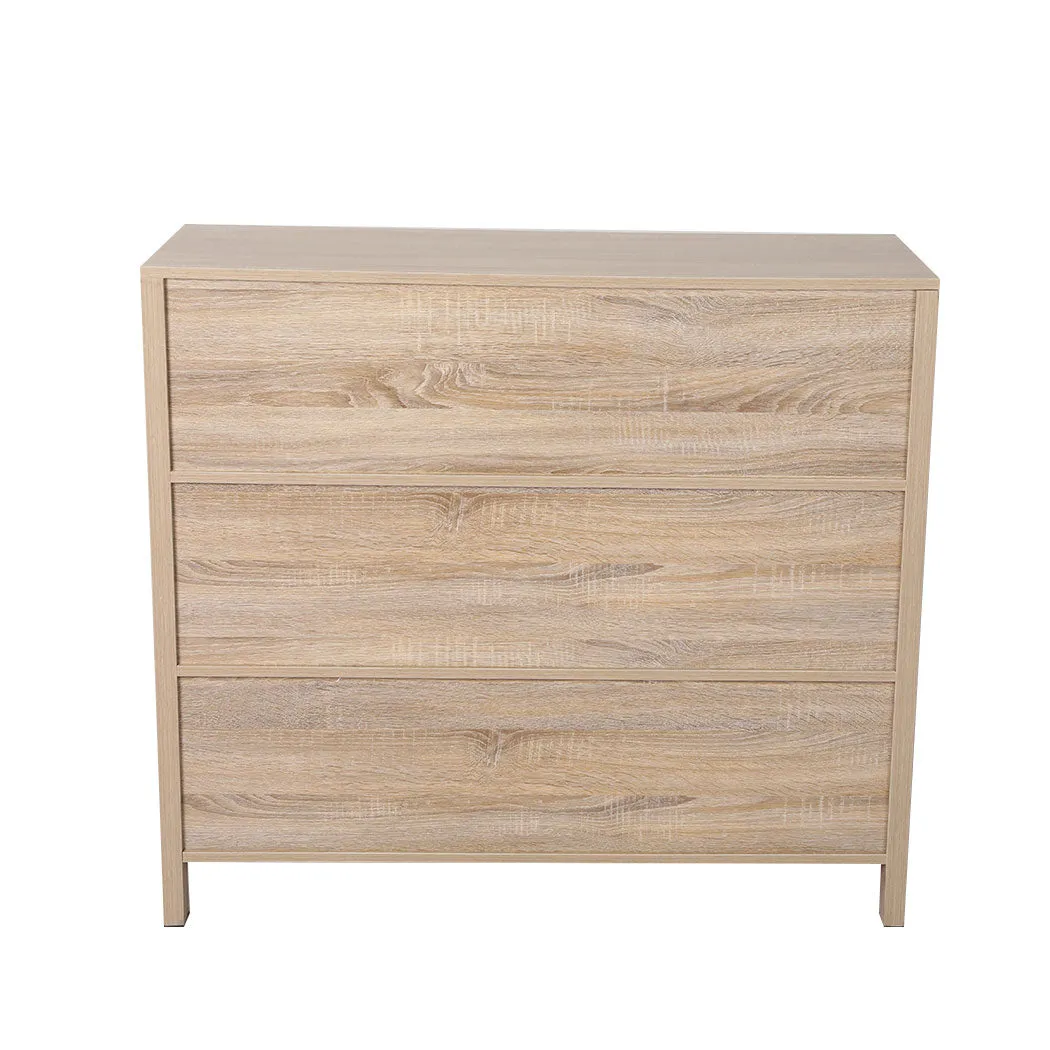 Storage Cabinet Rattan Dresser Chest of Drawers Tallboy Wooden 4 Drawers