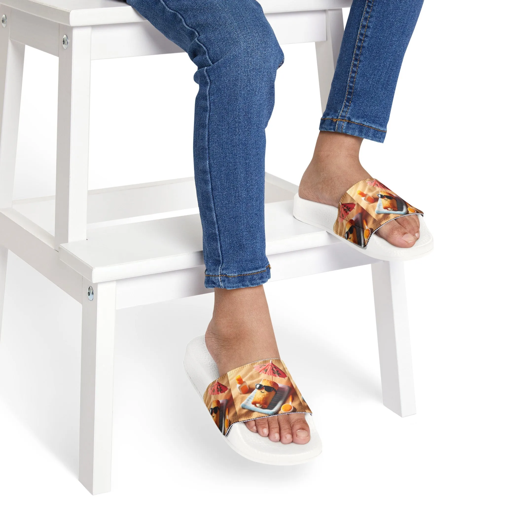 Stuffed Rollie-Youth PU Slide Sandals