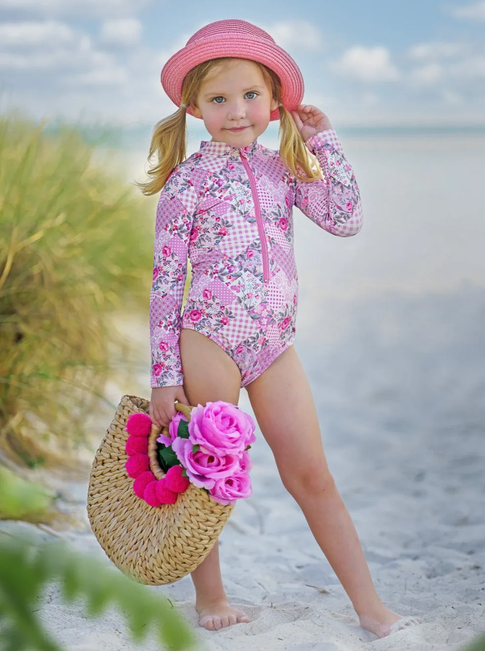 Summer Mode On Rash Guard One Piece Swimsuit