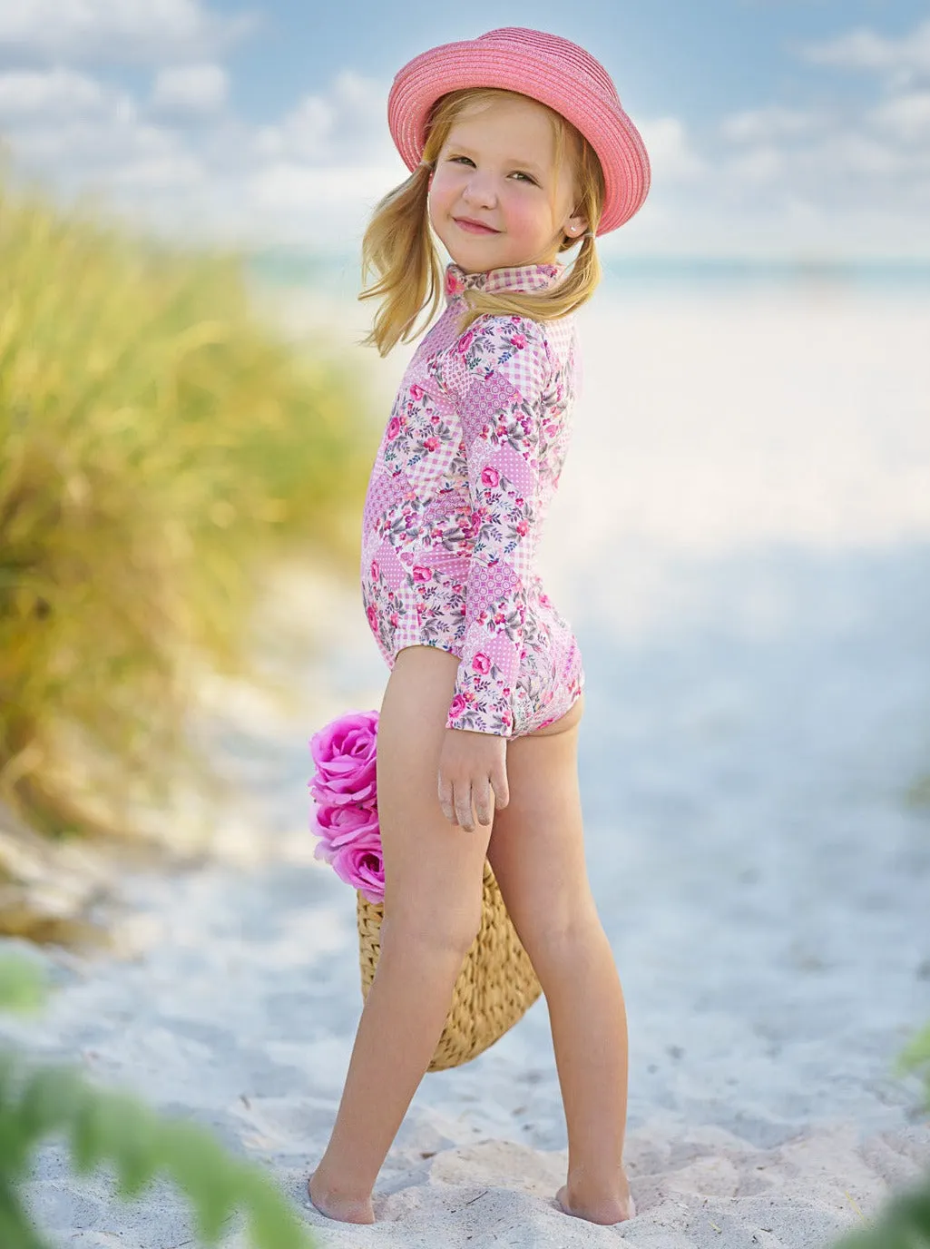 Summer Mode On Rash Guard One Piece Swimsuit