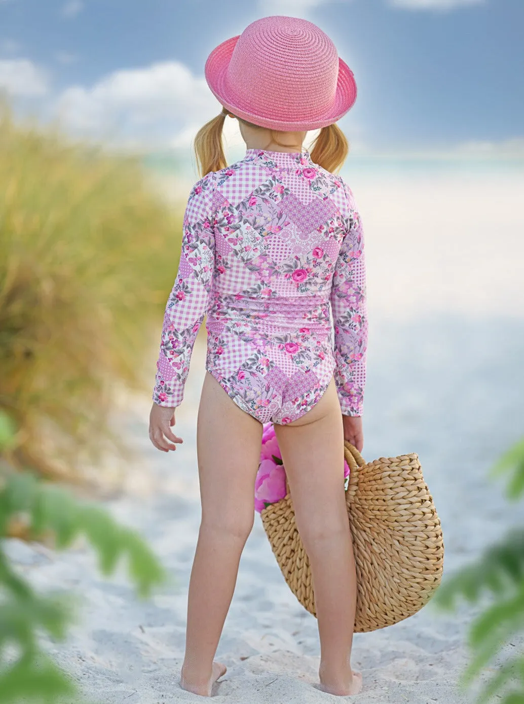 Summer Mode On Rash Guard One Piece Swimsuit