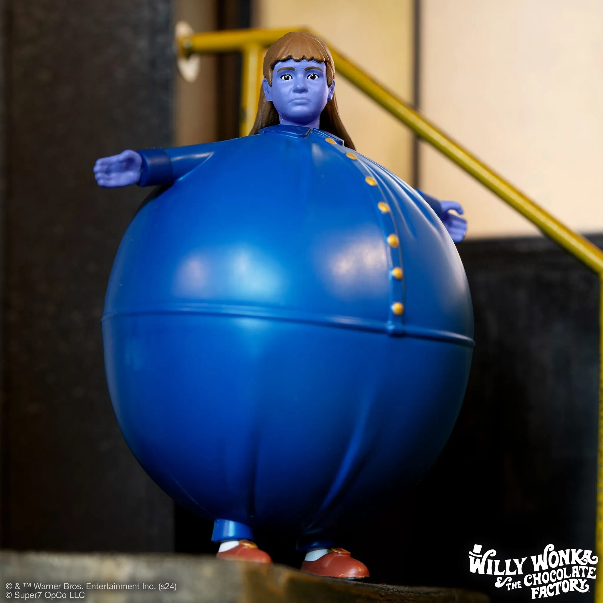 Super7 x WILLY WONKA & THE CHOCOLATE FACTORY - Willy Wonka (White Suit), Mike Teevee (White Suit), Violet Beauregarde (Blueberry), & Oompa Loompa ReAction Figure Set
