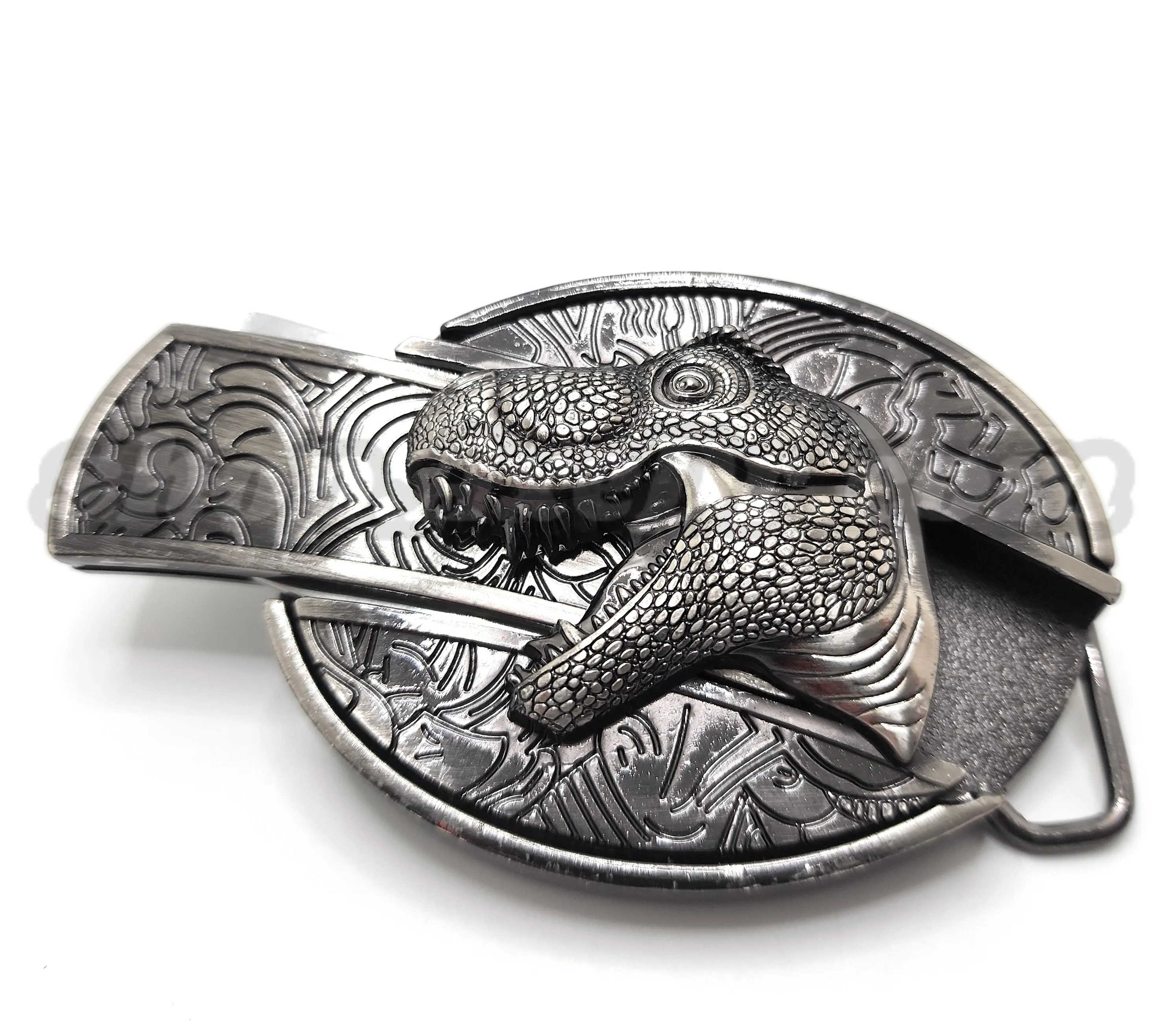 T-Rex Dinosaur Head Folding Knife Belt Buckle