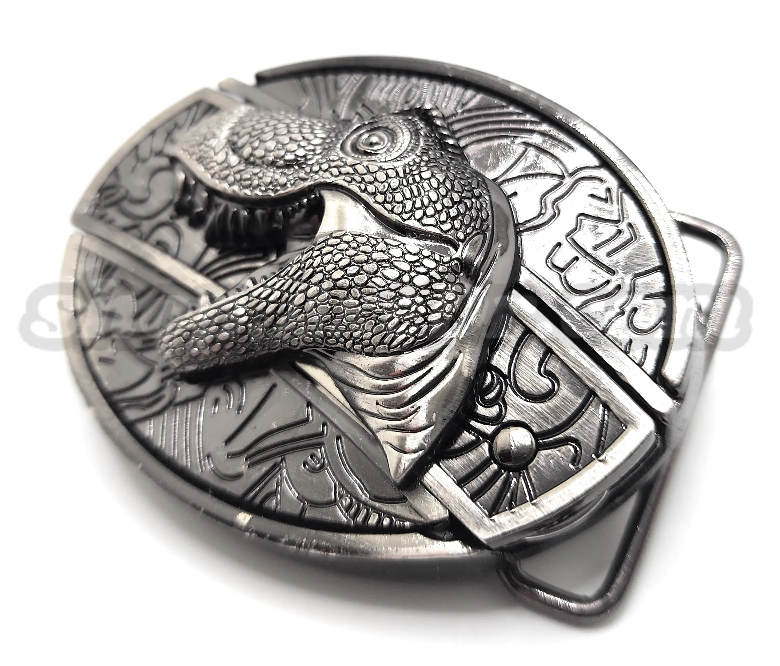 T-Rex Dinosaur Head Folding Knife Belt Buckle