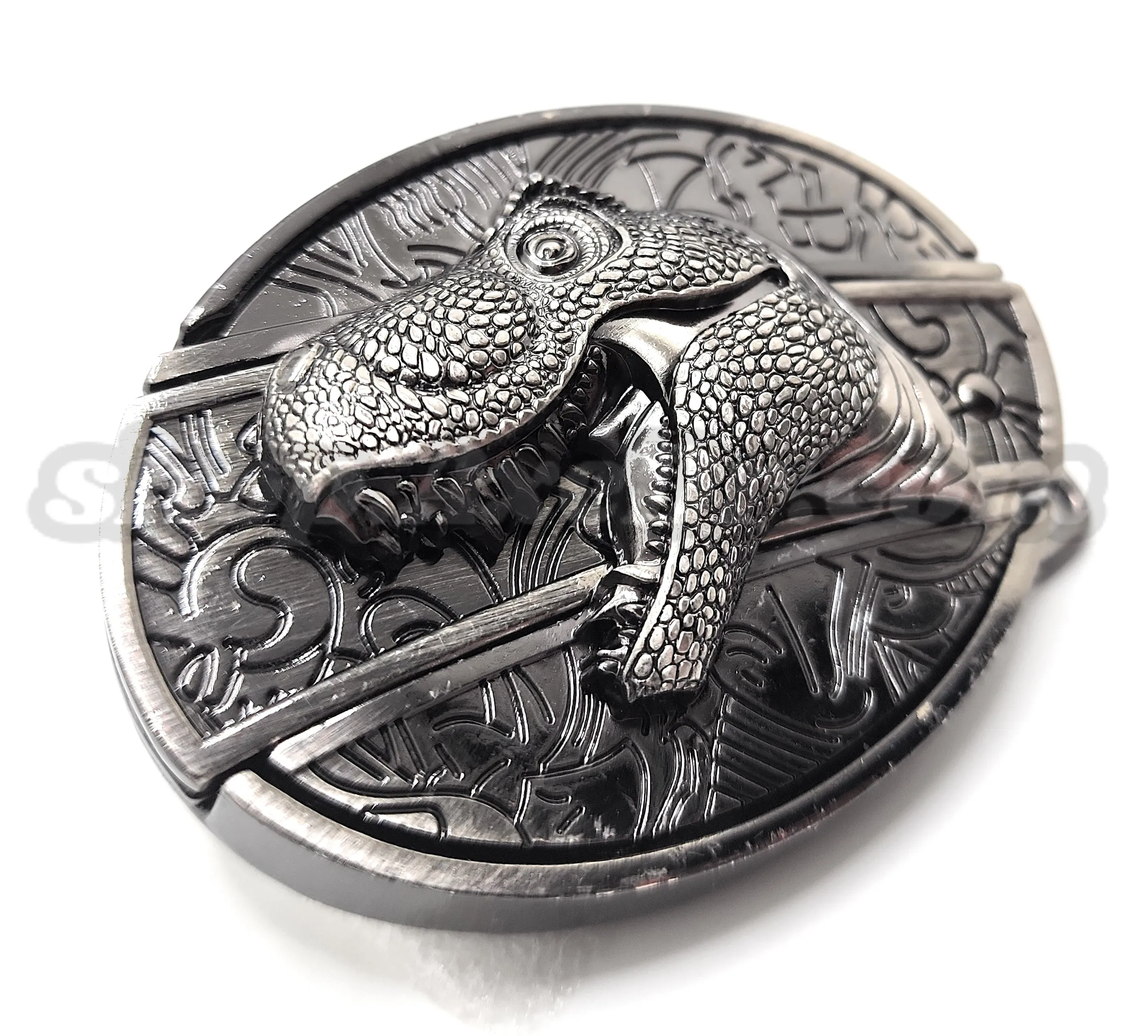T-Rex Dinosaur Head Folding Knife Belt Buckle