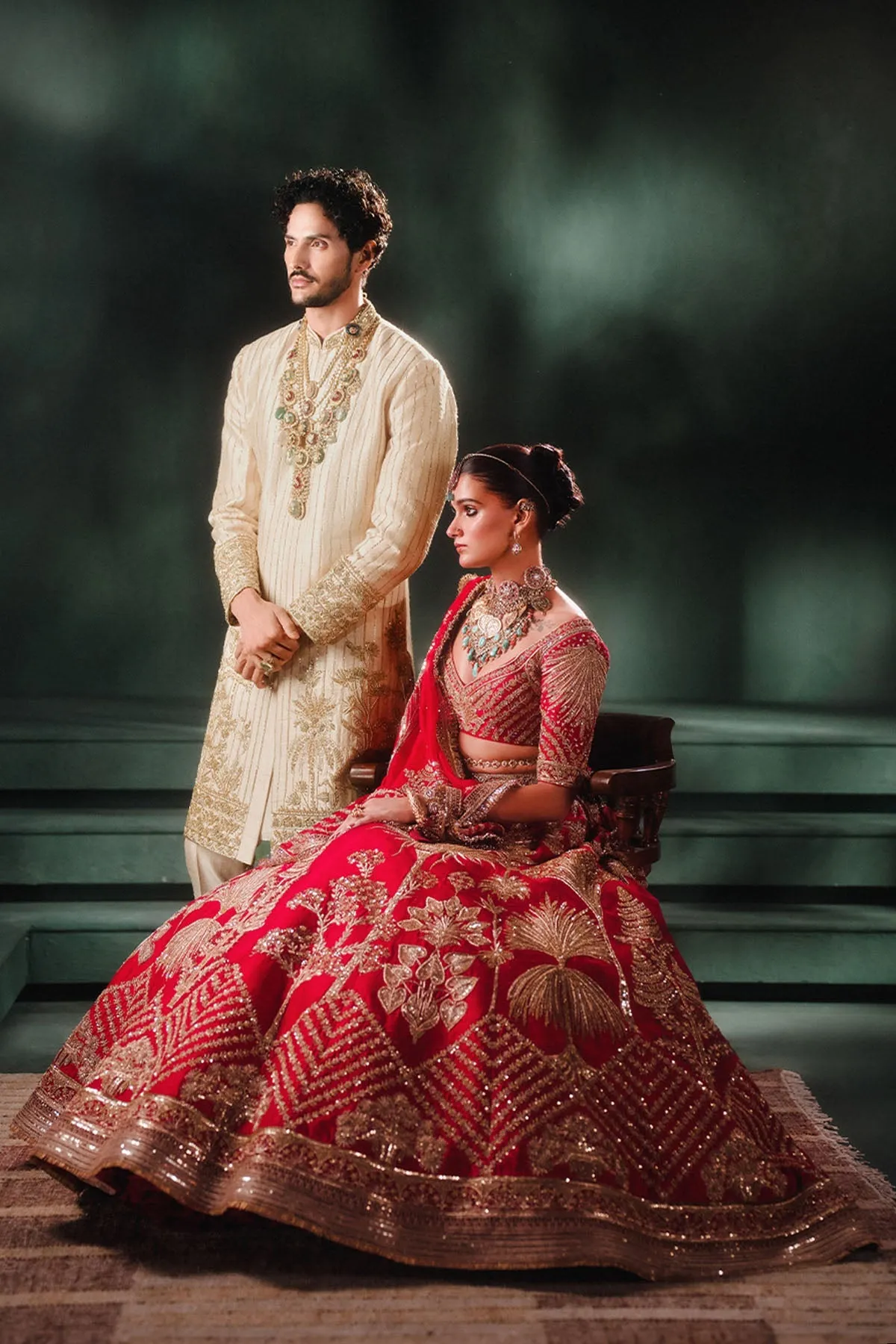 The Aalu Bukhara Lehenga[without veil]