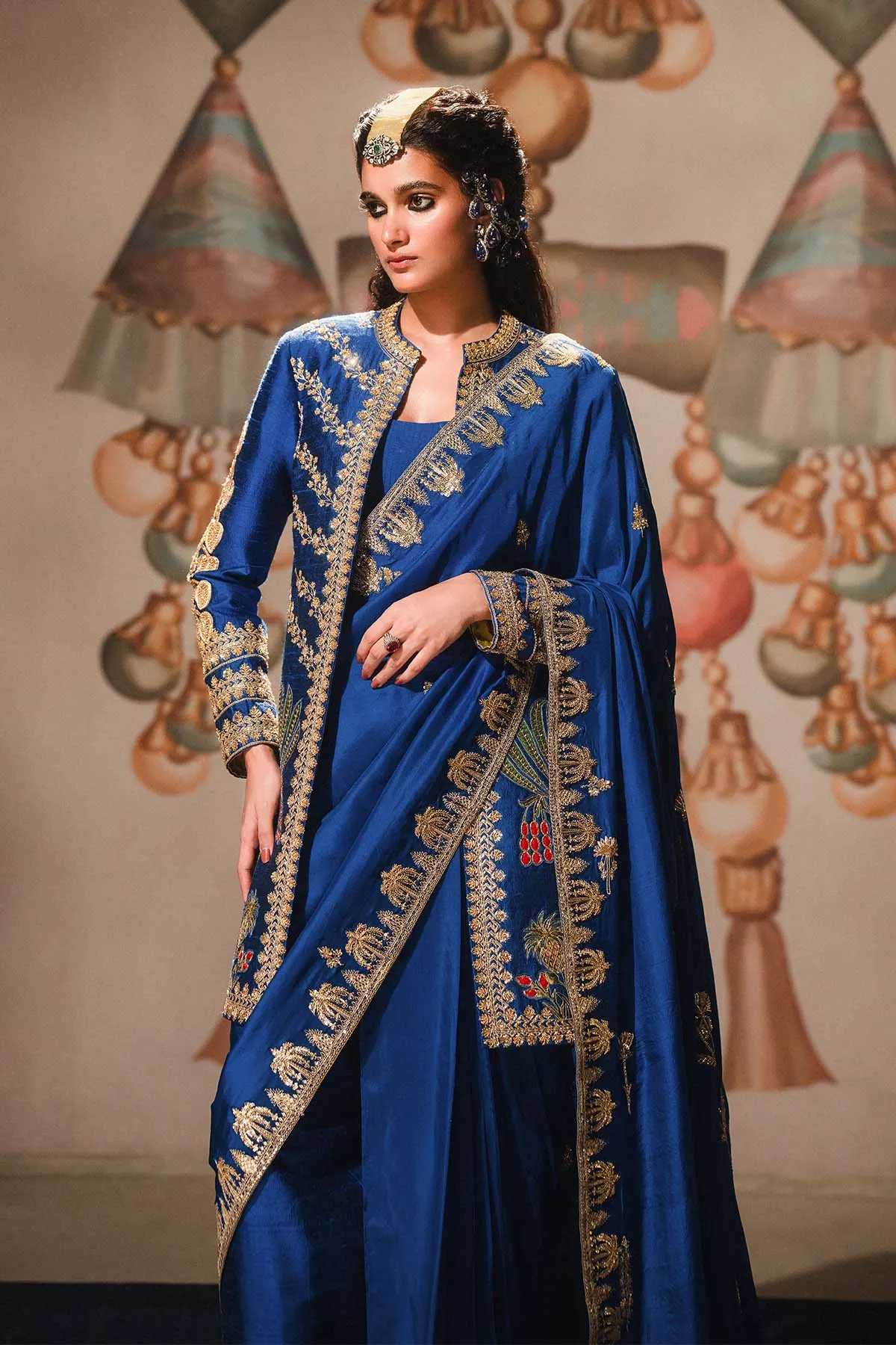 The Neel Bahar Saree[without jacket]