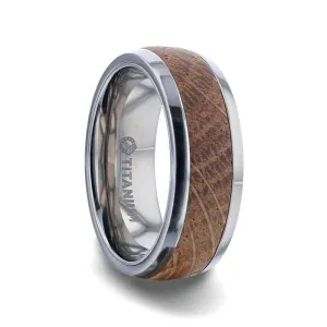 Titanium Ring Made From Genuine Whiskey Barrels Used By Jack Daniel's Distillery