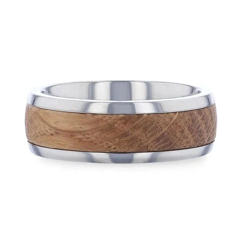 Titanium Ring Made From Genuine Whiskey Barrels Used By Jack Daniel's Distillery