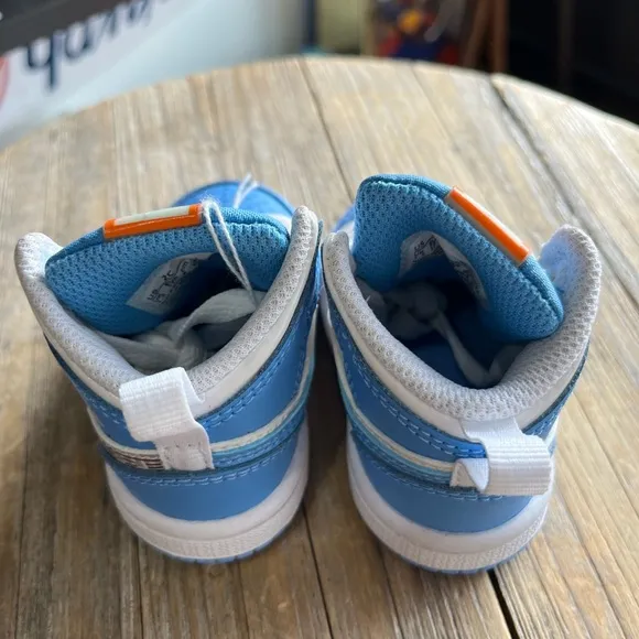 Toddler Jordan 1 Mid SS “Game Winner White/ Unvi Blue-Starfish