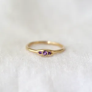 Trio Ring Amethyst