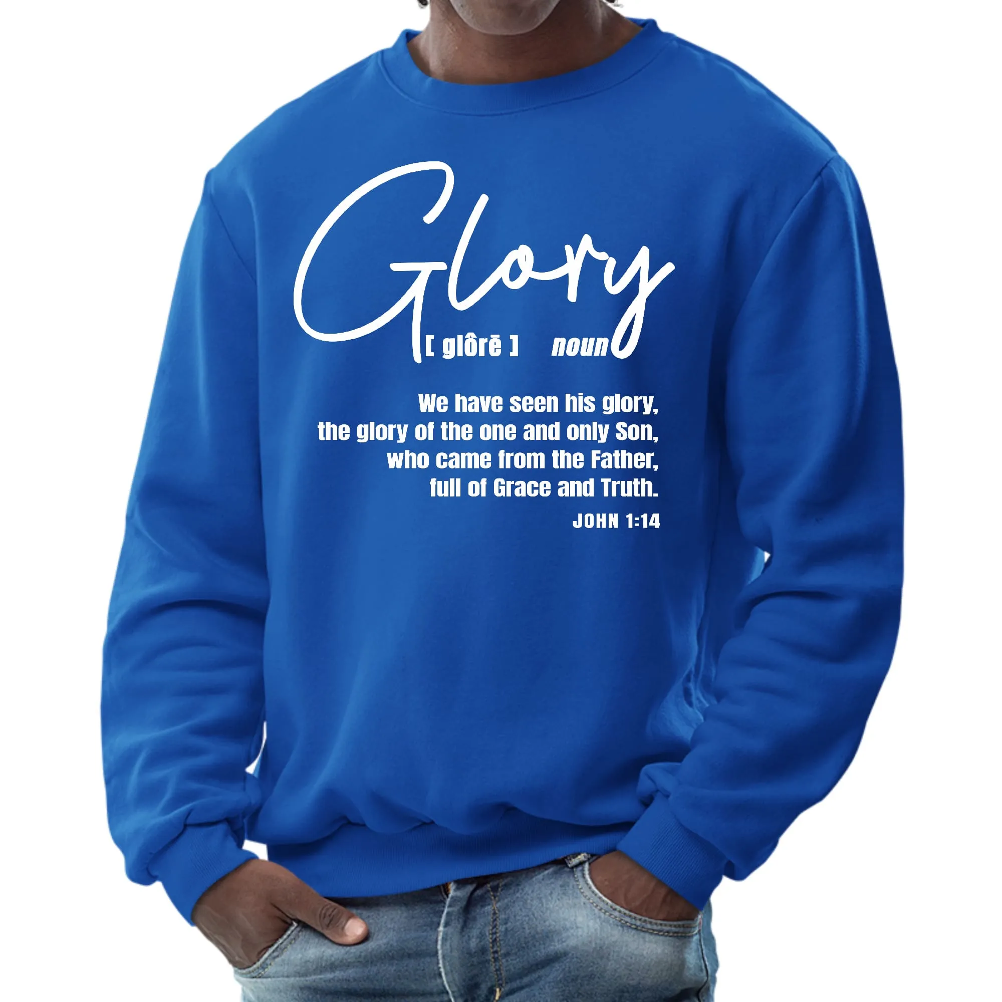 Unisex Graphic Sweatshirt – "Glory" – Christian Inspiration