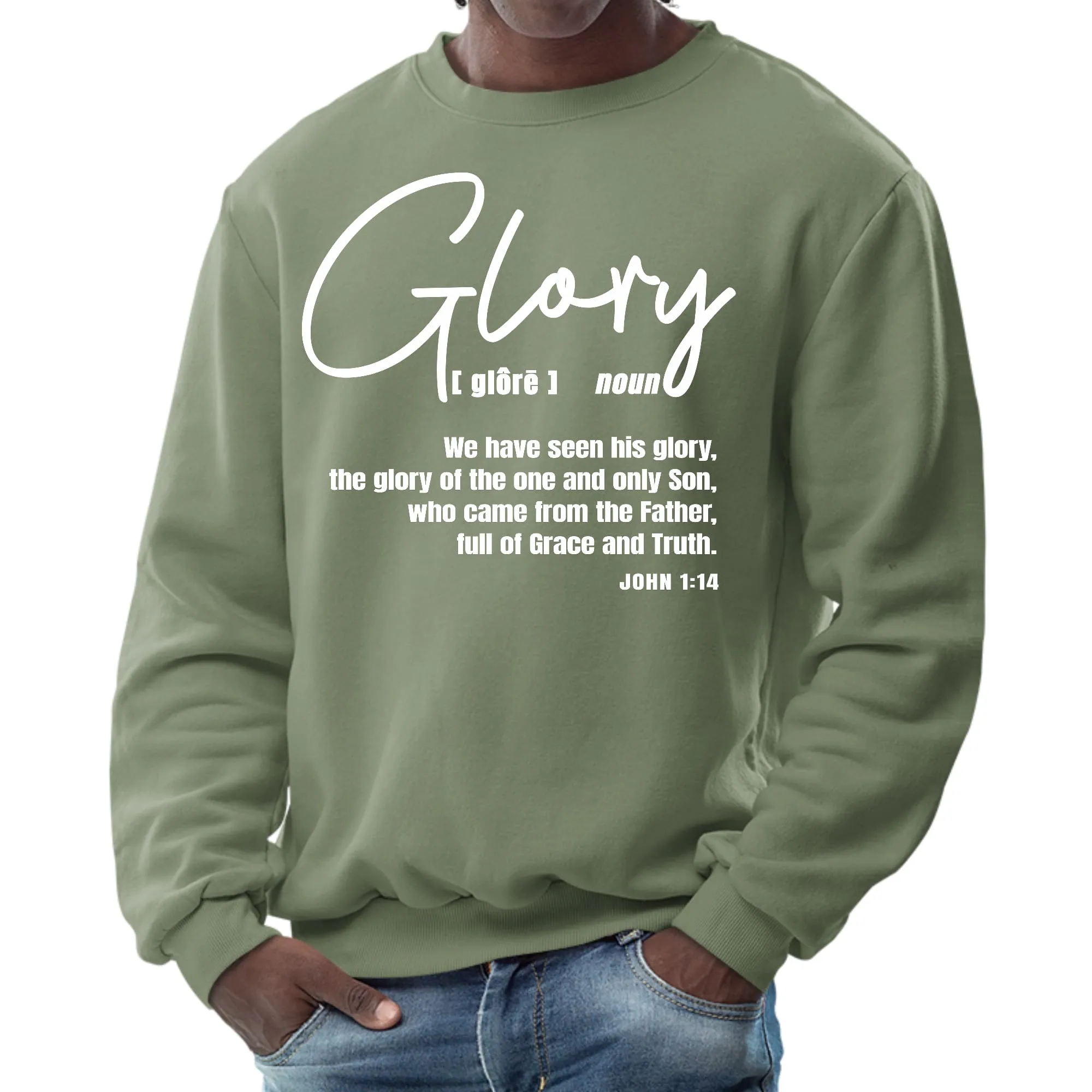 Unisex Graphic Sweatshirt – "Glory" – Christian Inspiration
