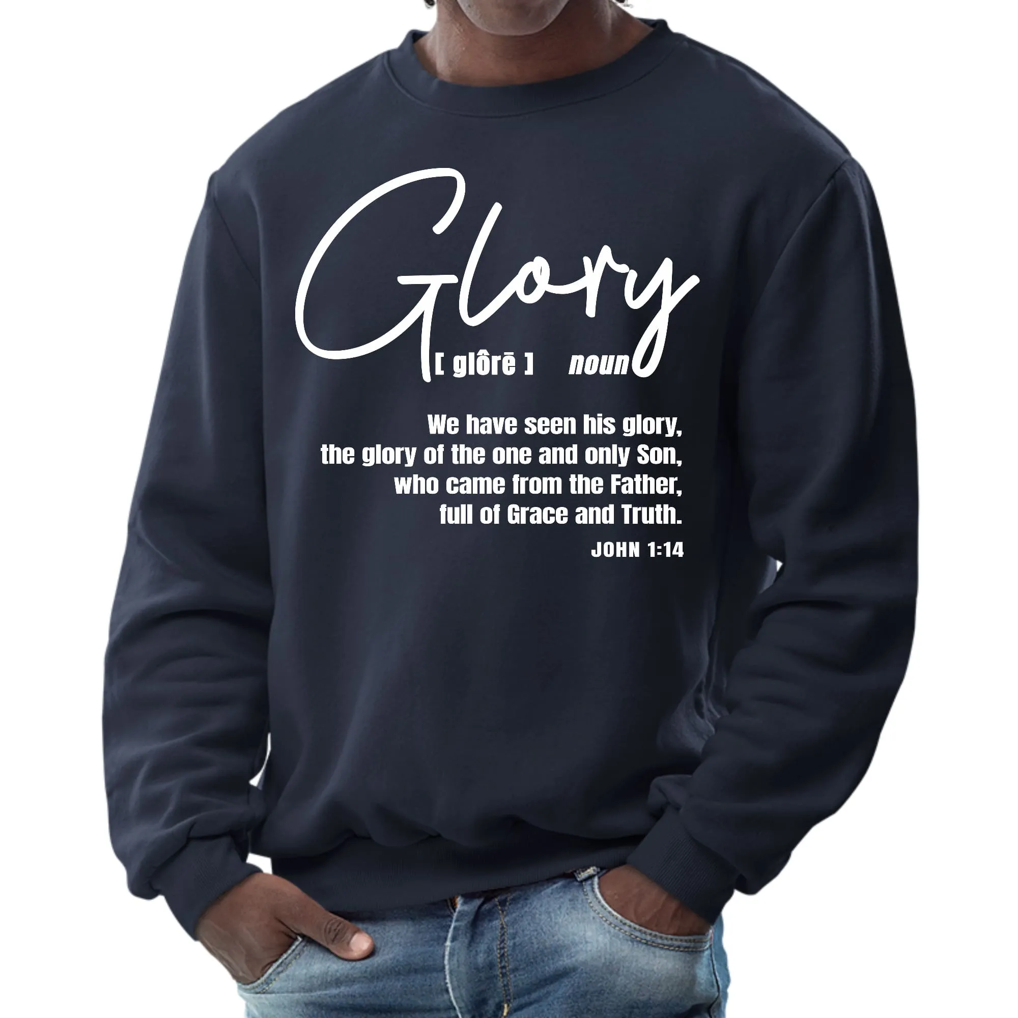 Unisex Graphic Sweatshirt – "Glory" – Christian Inspiration