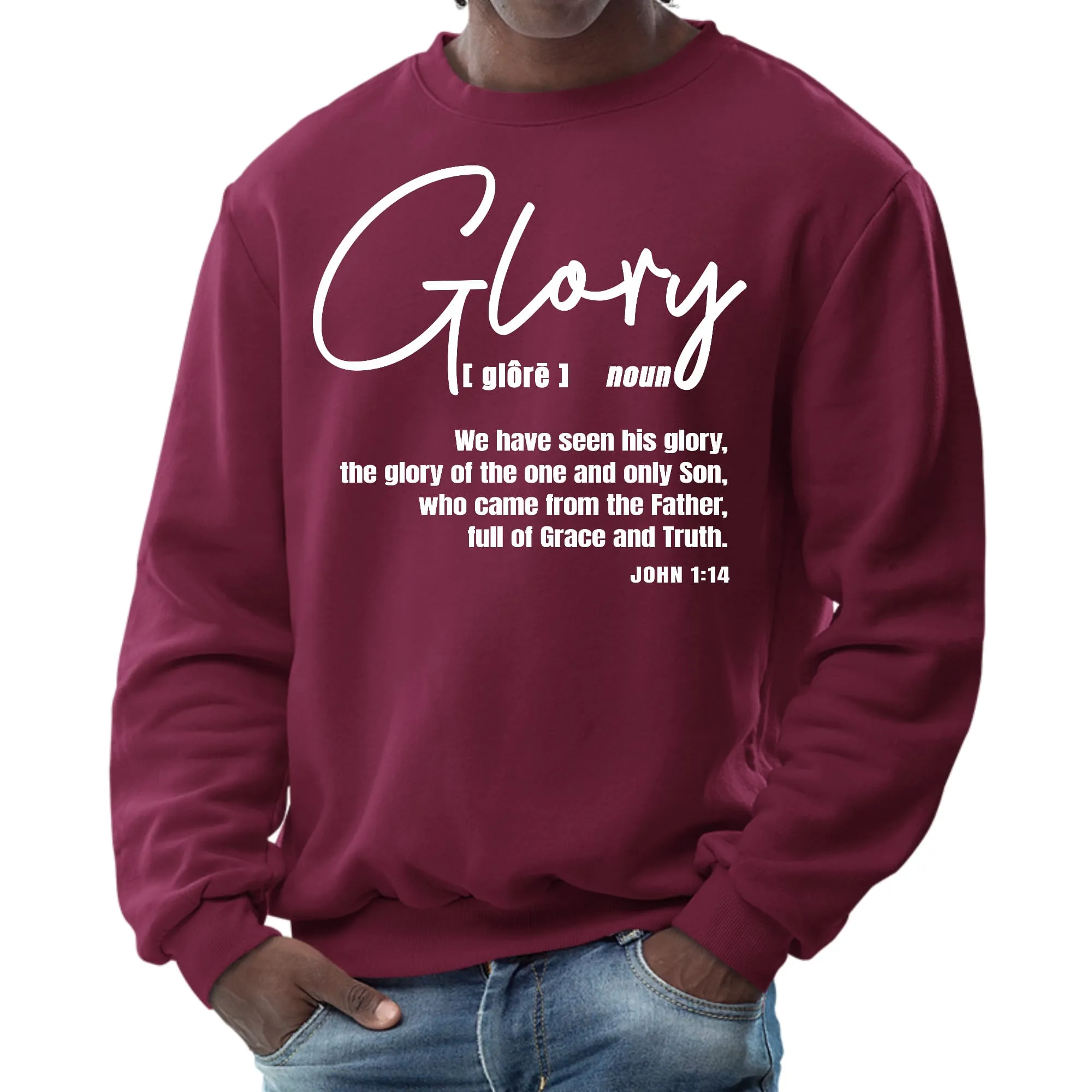 Unisex Graphic Sweatshirt – "Glory" – Christian Inspiration