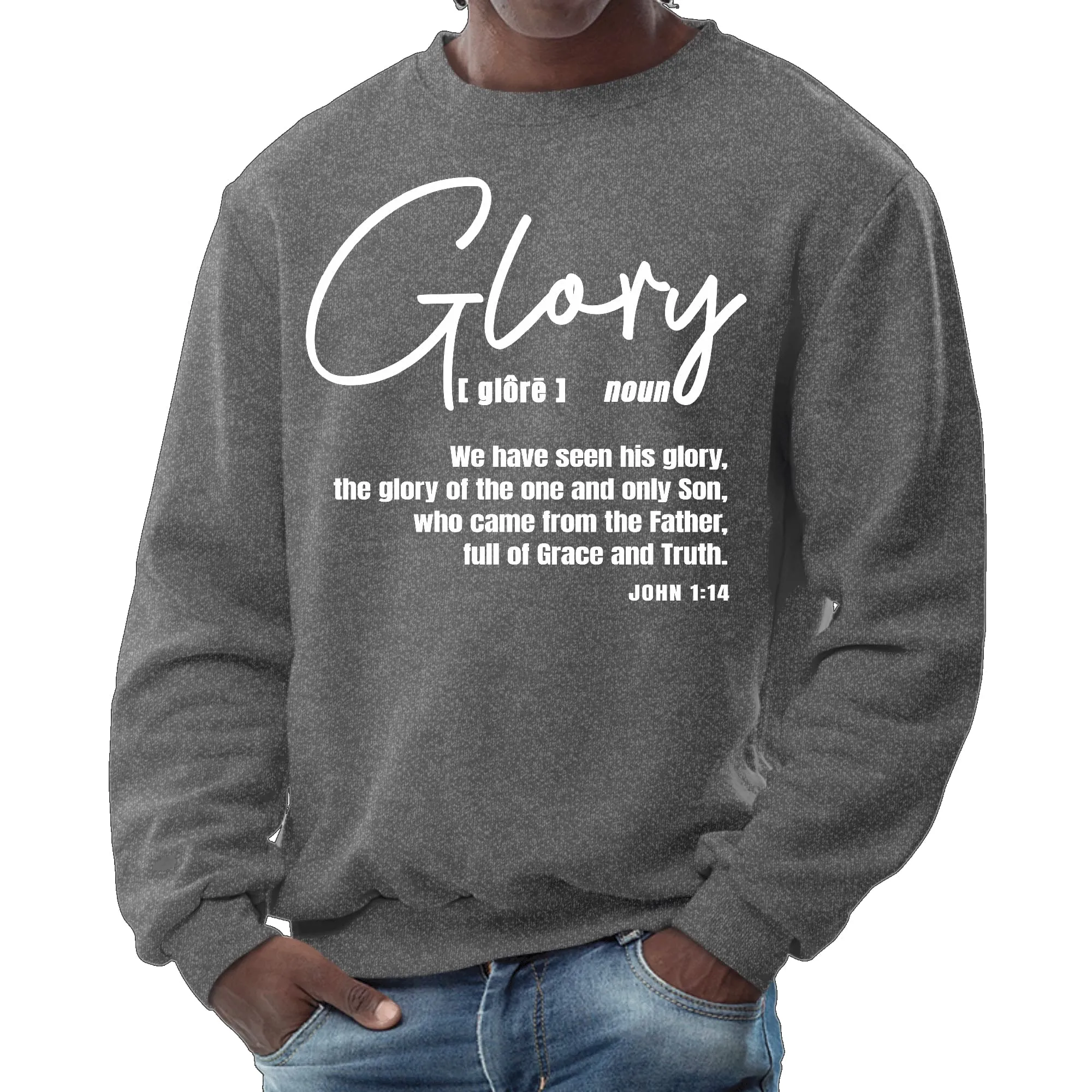 Unisex Graphic Sweatshirt – "Glory" – Christian Inspiration