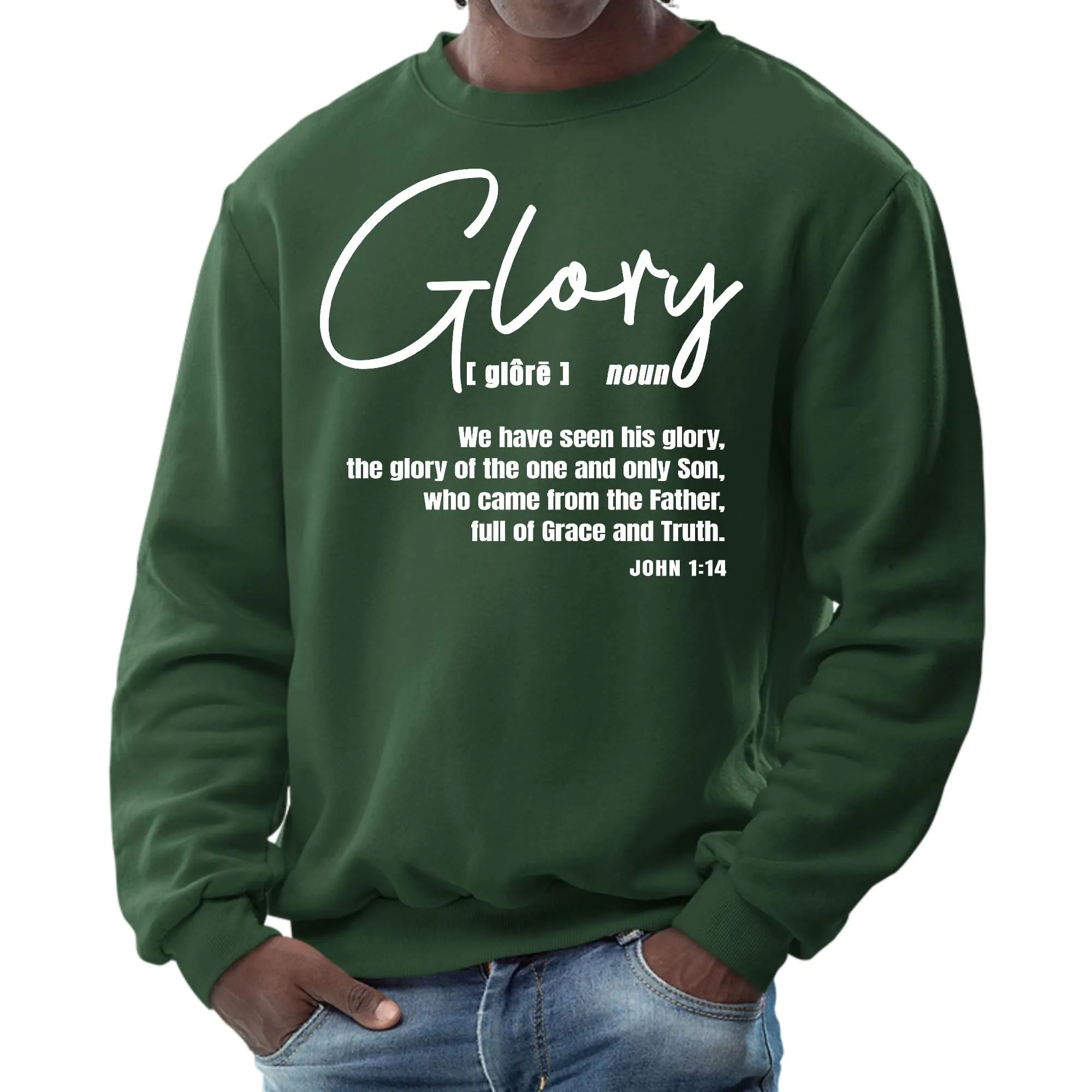 Unisex Graphic Sweatshirt – "Glory" – Christian Inspiration