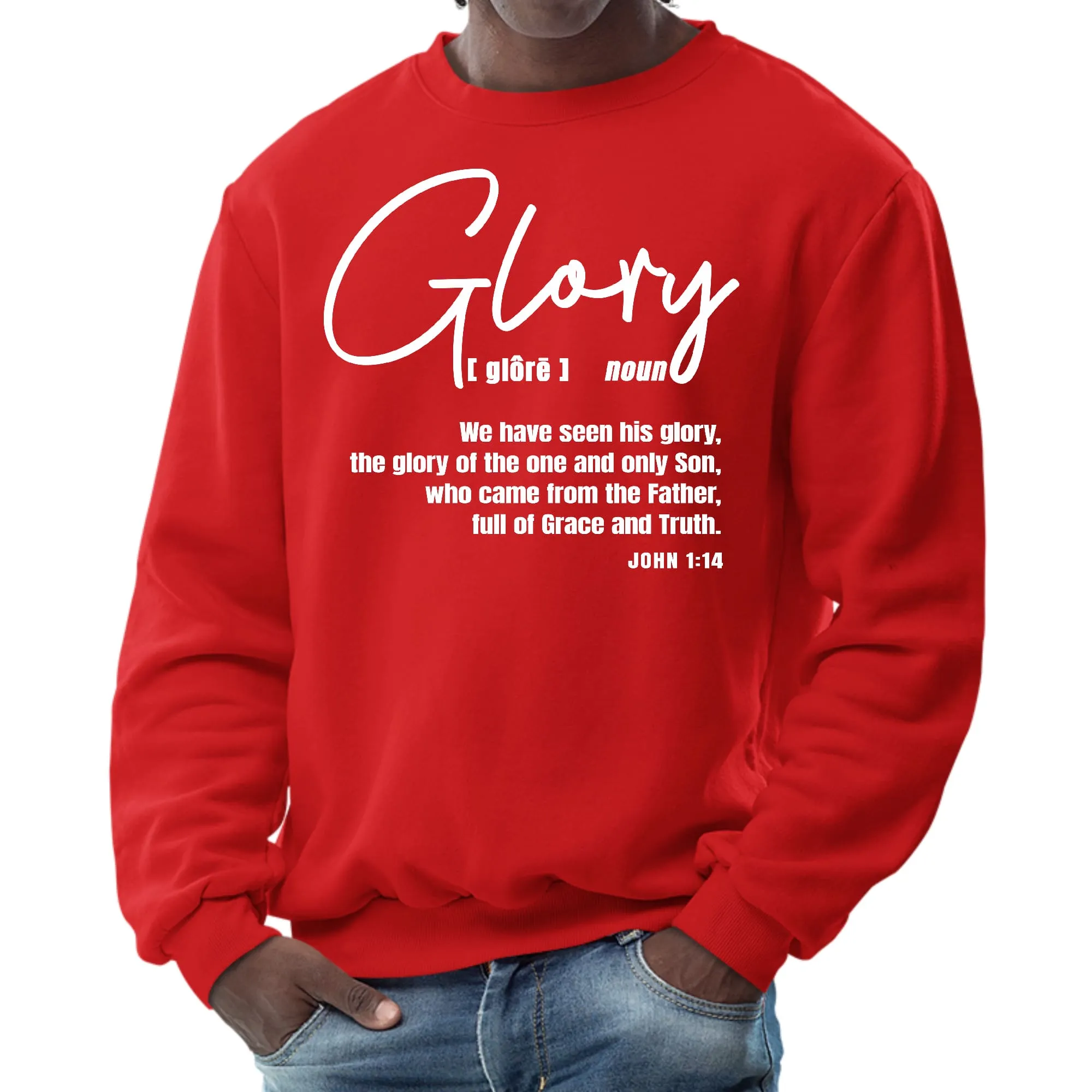 Unisex Graphic Sweatshirt – "Glory" – Christian Inspiration