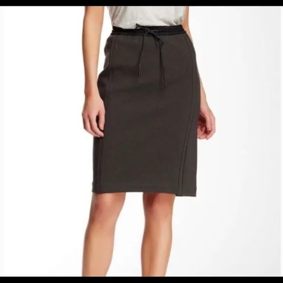 Vince Scuba Drawstring Pencil Skirt