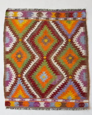 Vintage Antalya Kilim Rug 3'8"x4'9"