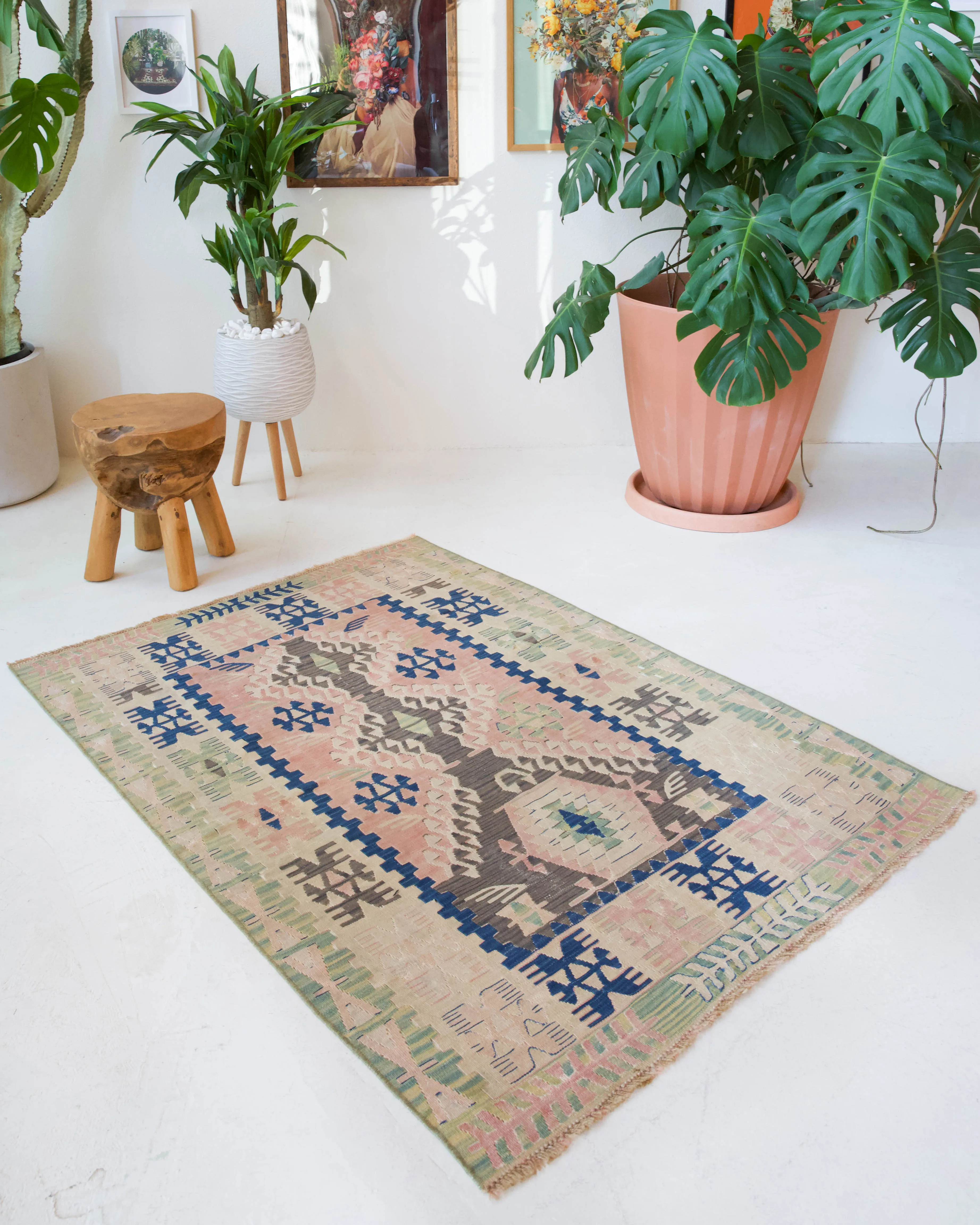 Vintage Kayseri Kilim Rug 3'8"x5'1"