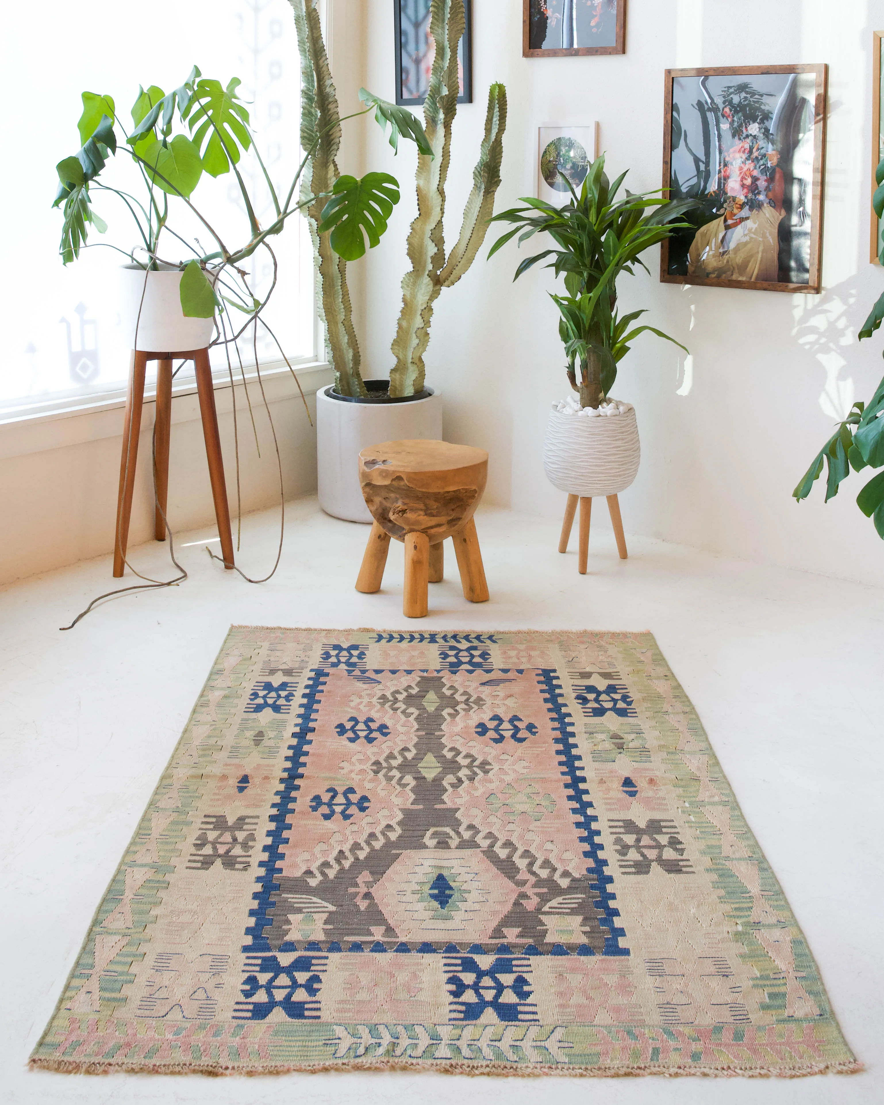 Vintage Kayseri Kilim Rug 3'8"x5'1"