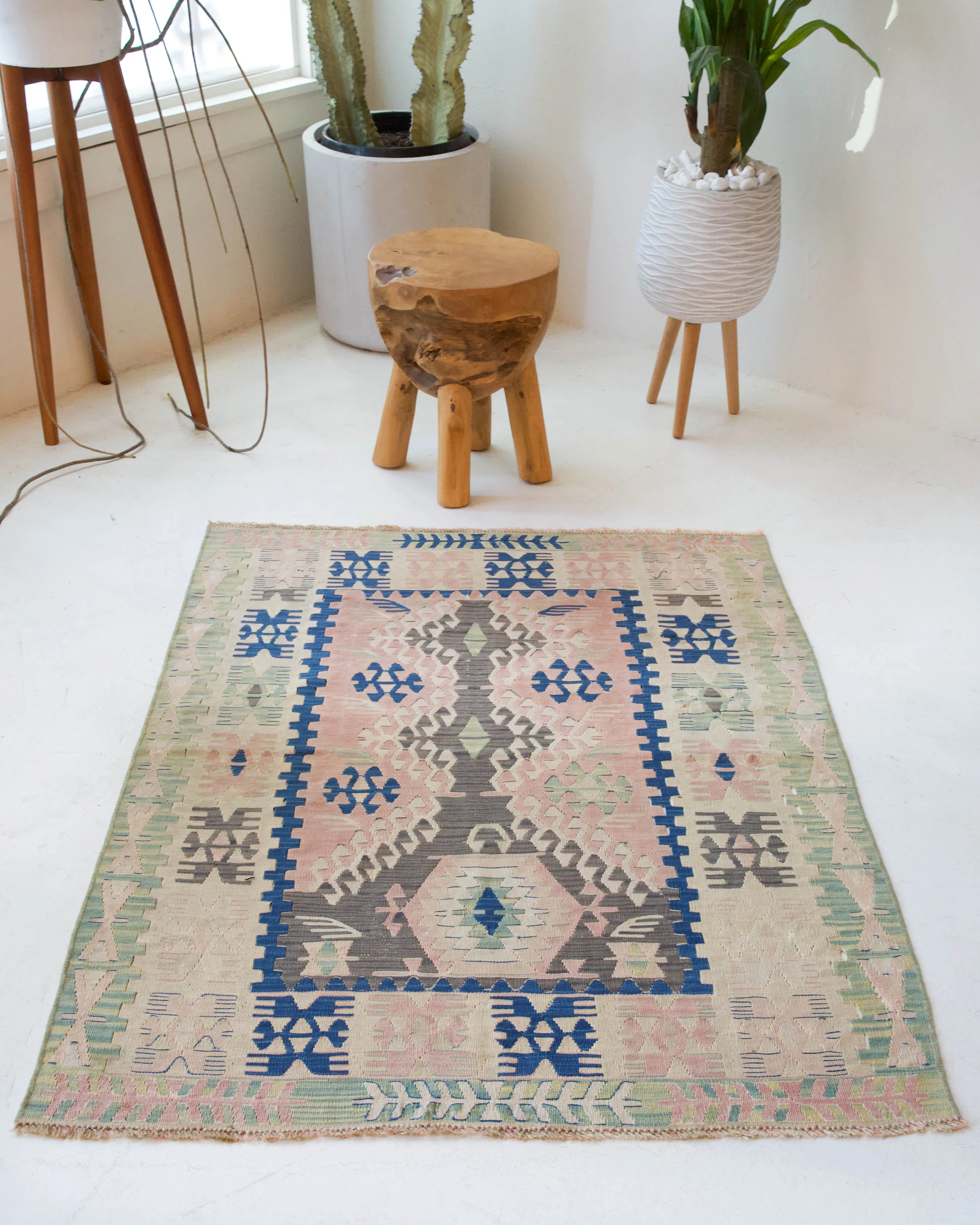 Vintage Kayseri Kilim Rug 3'8"x5'1"
