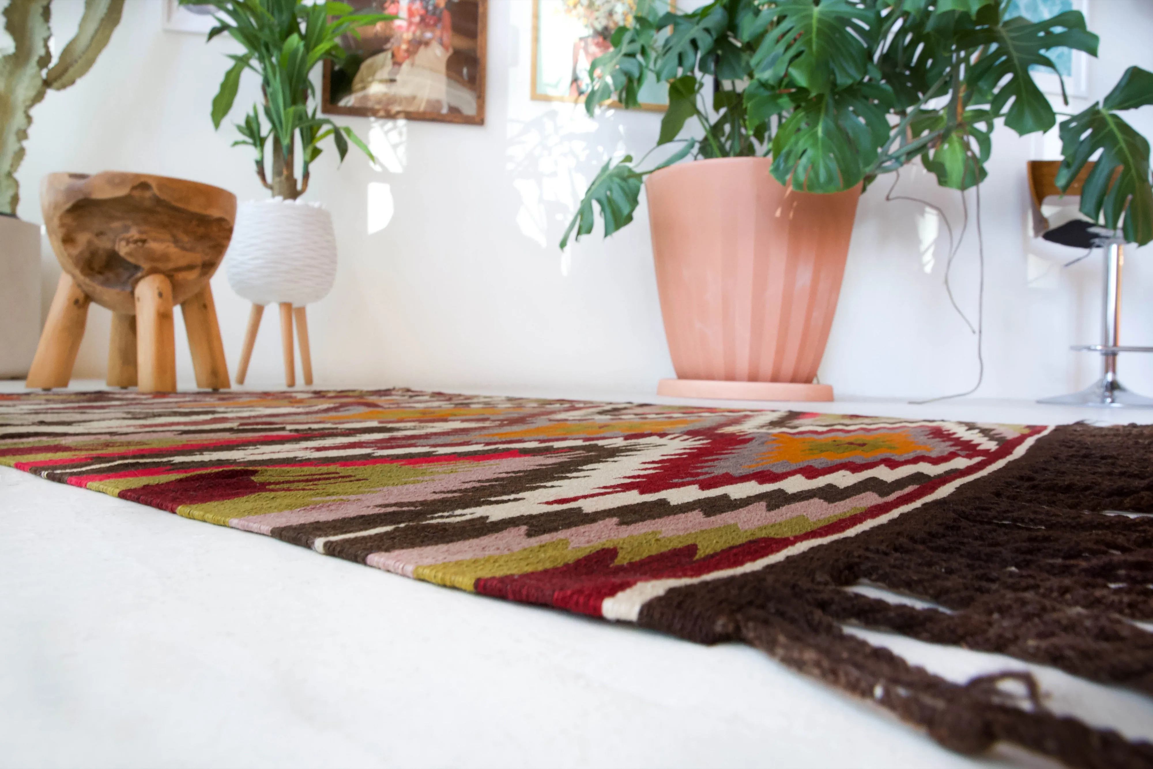 Vintage Toros Kilim Rug 3'9"x4'9"