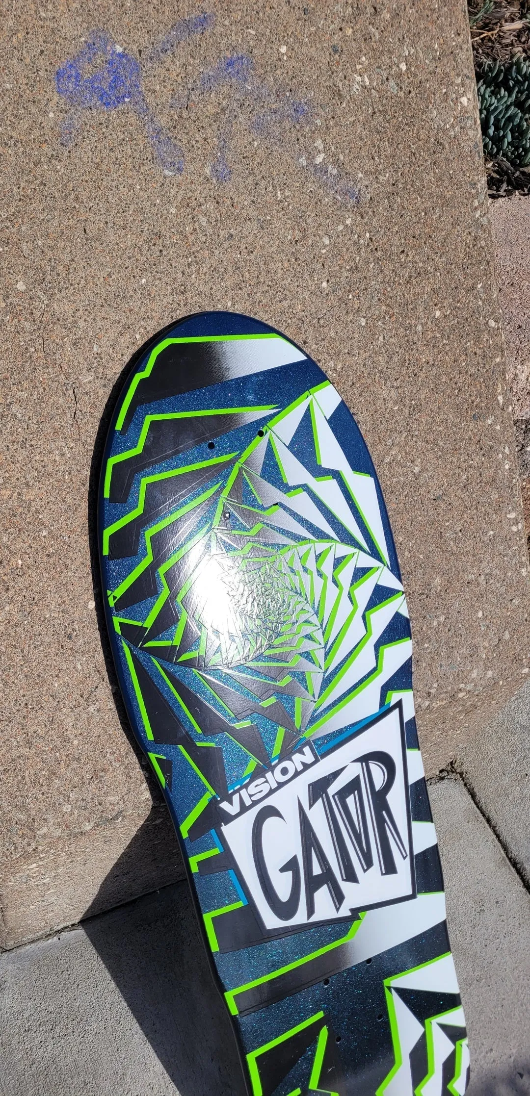 Vision Gator II "Double Take" Midnight Sparkle 10.25" Skateboard Deck
