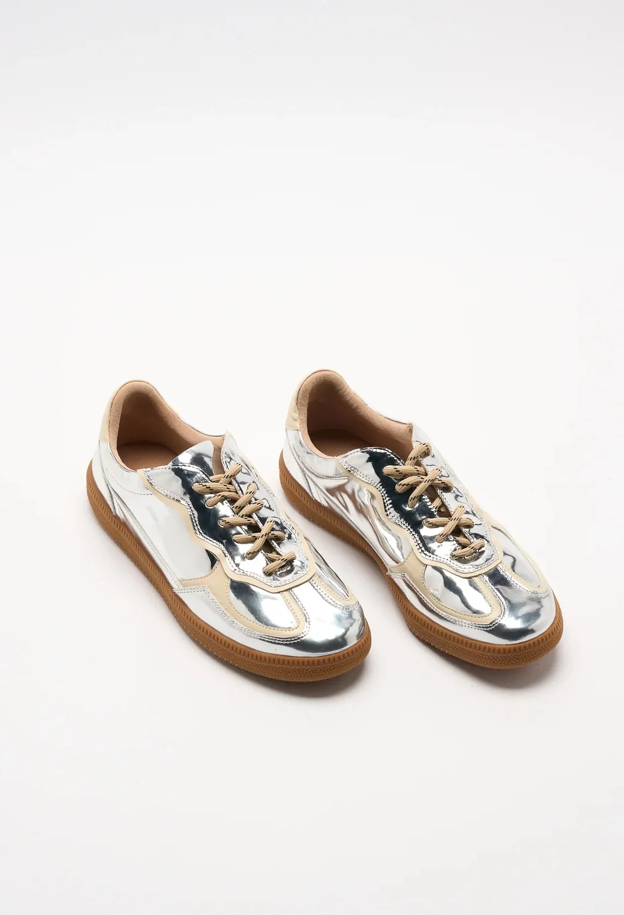Walnut Melbourne - Fallon Sneaker - Silver