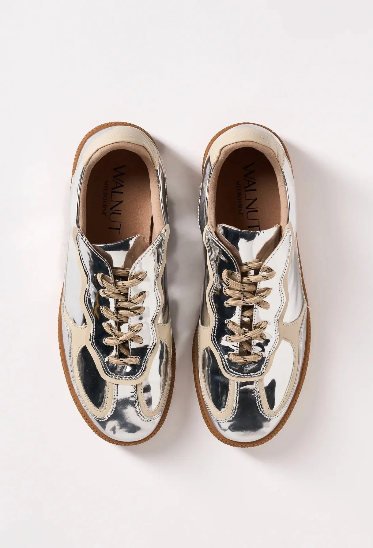 Walnut Melbourne - Fallon Sneaker - Silver