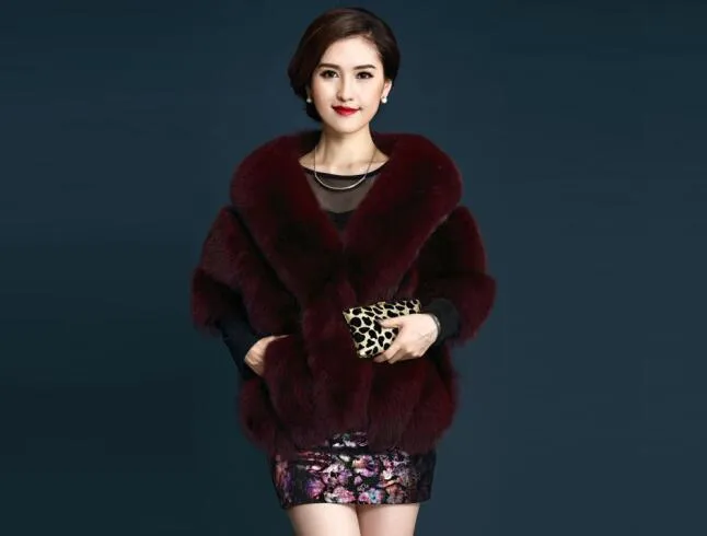 Warm Fur Bridal Shawl In Stock Wedding Cape