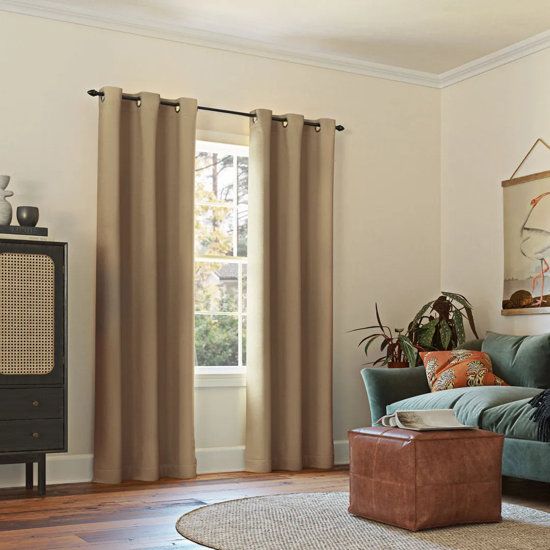 Wayfair Basics Blackout Grommet Curtain Panel Wayfair Basics® Curtain Color: Taupe Size per Panel: 54" W x 84" L