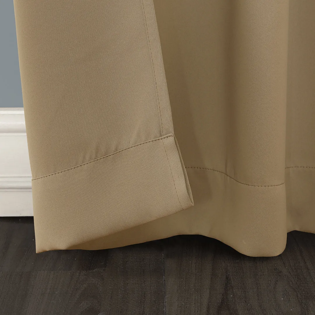Wayfair Basics Blackout Grommet Curtain Panel Wayfair Basics® Curtain Color: Taupe Size per Panel: 54" W x 84" L