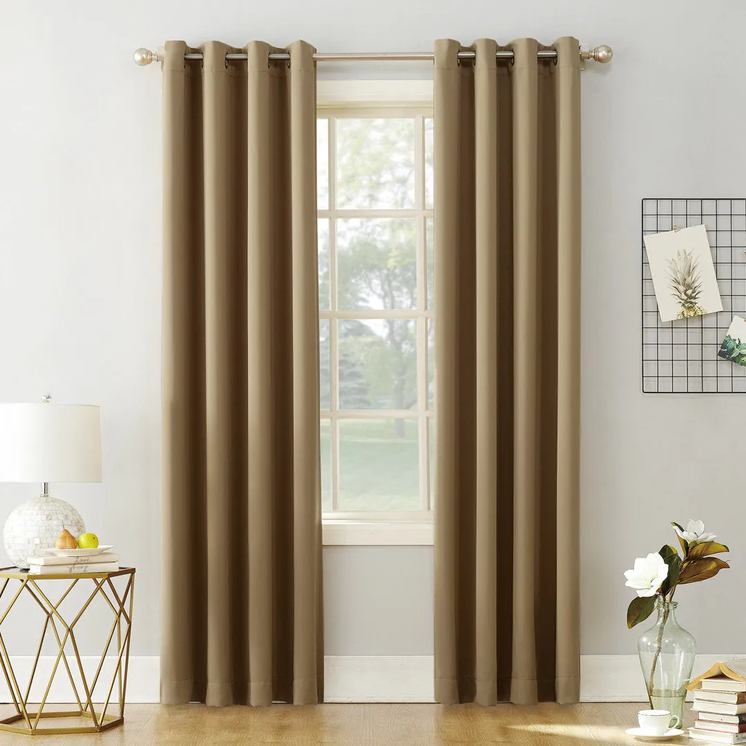 Wayfair Basics Blackout Grommet Curtain Panel Wayfair Basics® Curtain Color: Taupe Size per Panel: 54" W x 84" L
