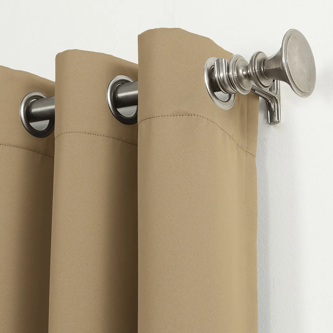 Wayfair Basics Blackout Grommet Curtain Panel Wayfair Basics® Curtain Color: Taupe Size per Panel: 54" W x 84" L