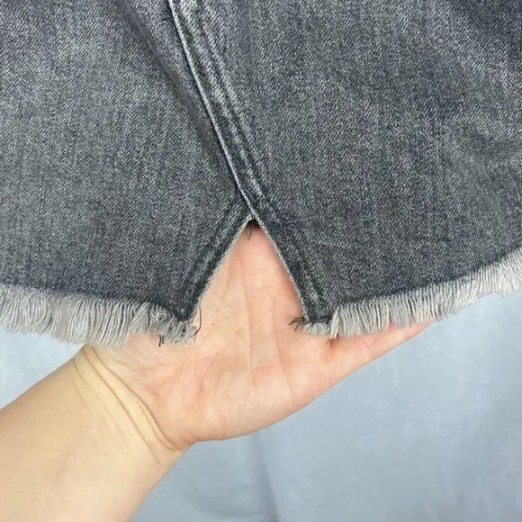 WE The Free NWT Sanded Black Distressed Unique Pleated Skirt - Size 26