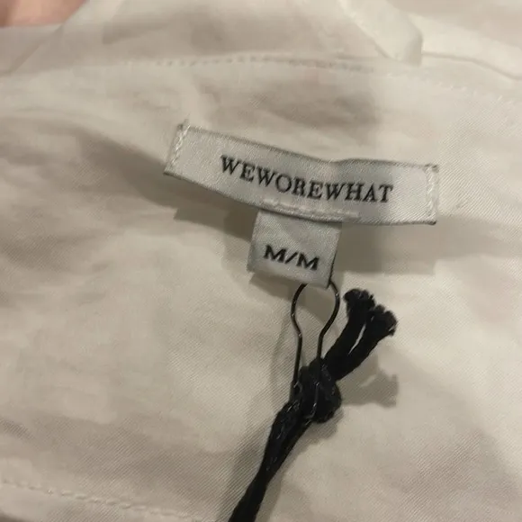 WeWoreWhat Chloe Wrap Swim cover up White SZ Medium NWT
